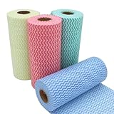 MAPPERZ Reusable Cleaning Wipe, Household &Kitchen Towels,Disposable Cleaning Cloth, Dish Cloth Dish Towels Dish Rags Reusable Kitchen Paper Towels, Wash Towels, 1 Rolls of Approx 80 Sheets