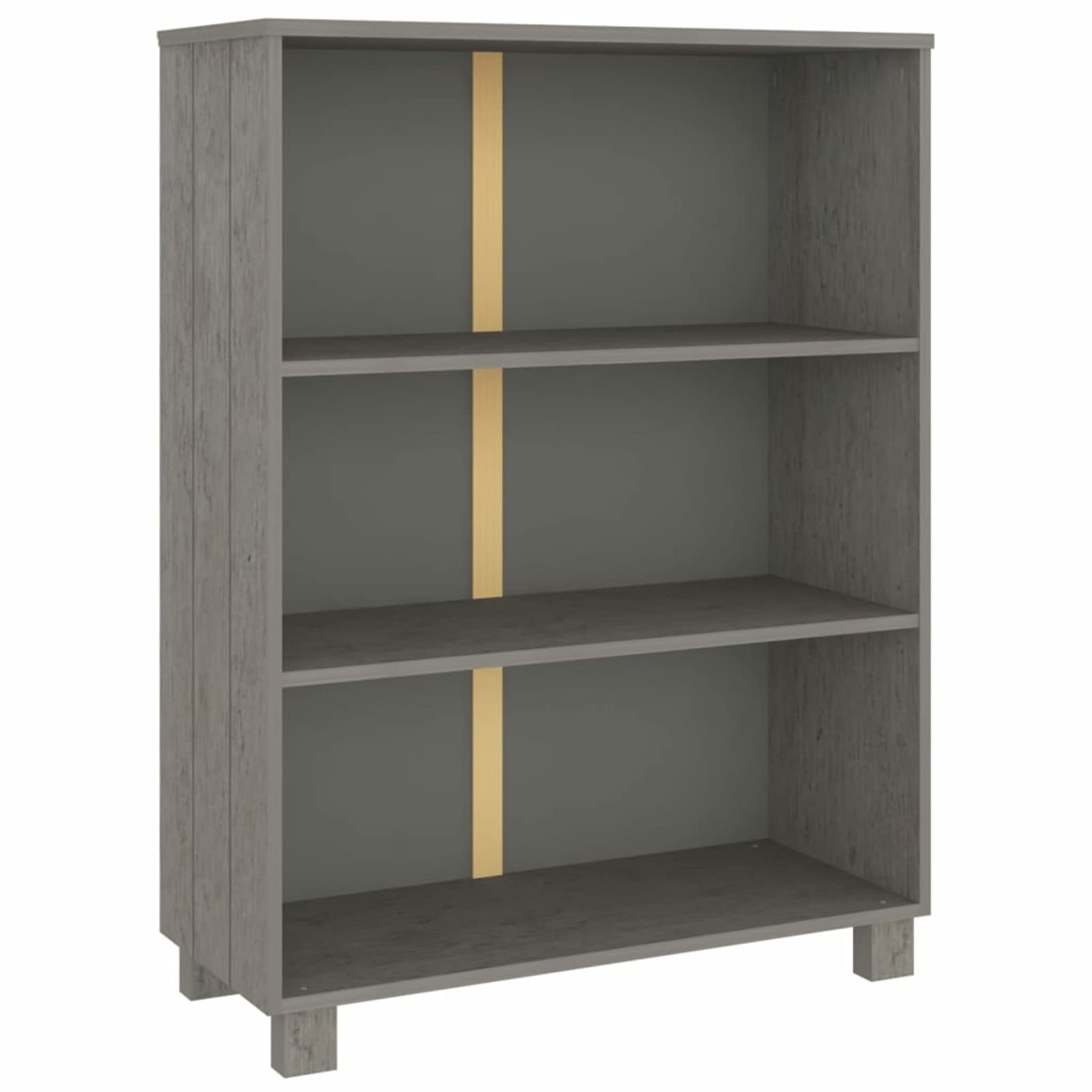 ZEYUAN Bibliothèque pour livres, bibliothèque étagères, bibliothèque de livres, étagères pour chambre jeune, meubles étagères, bois de pin gris clair 85 x 35 x 112 cm