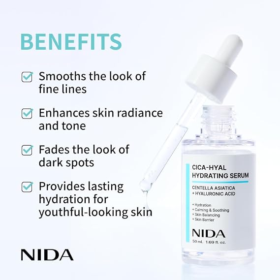 NIDA Youthful Glass Skin Bundle | Moisturizing Cream, Hydrating & Renewal Serums | Complete Set for Glass Skin | Hydration, Wrinkles, Fine Lines, Dark Spots, Redness