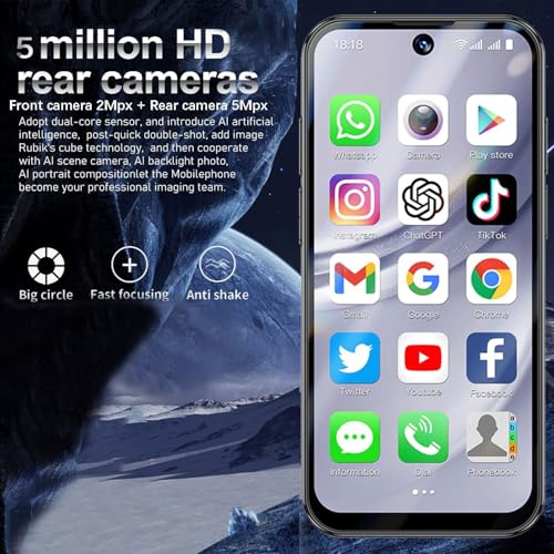 Hipipooo 4G Mini-Smartphone mit 3,88 Zoll Display und Android 12