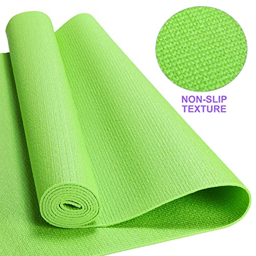 24 Pcs 3 mm Thick Yoga Mat Bulk, 68.11 x 24.02 Inches Exercise Workout Mat Non Slip Fitness Yoga Pad for Women Kids Gym Home Yoga Pilates, Reliable Sturdy Material and Easy to Clean (Multicolor) - Image 6