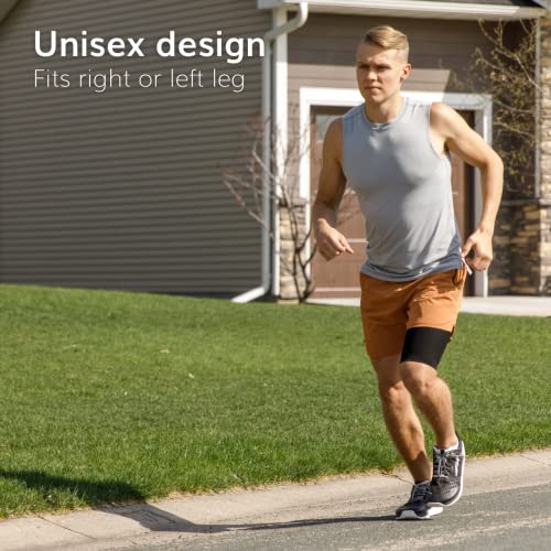 Image of BraceAbility Compression Thigh Sleeve - Support Brace for Hamstring, Runner's Pain, Quad Strains - Men and Women's Leg Relief