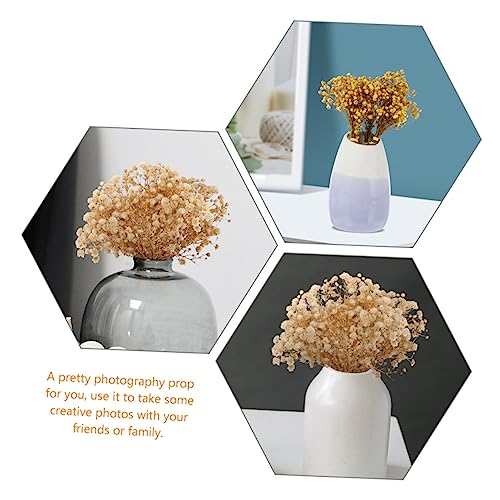 Ramo de 6 flores secas Babys Breath decorativas naturales miniatura 5