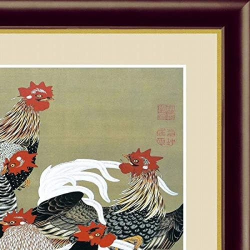 Amazon Co Jp 伊藤若冲 群鶏図 高精彩工芸画 手彩 動物画 にわとり雄鶏 酉 江戸 動植綵絵 日本画 日本の名画 巨匠 大家 版画 複製画 F6 R3253 F4 R4027 F4 ホビー