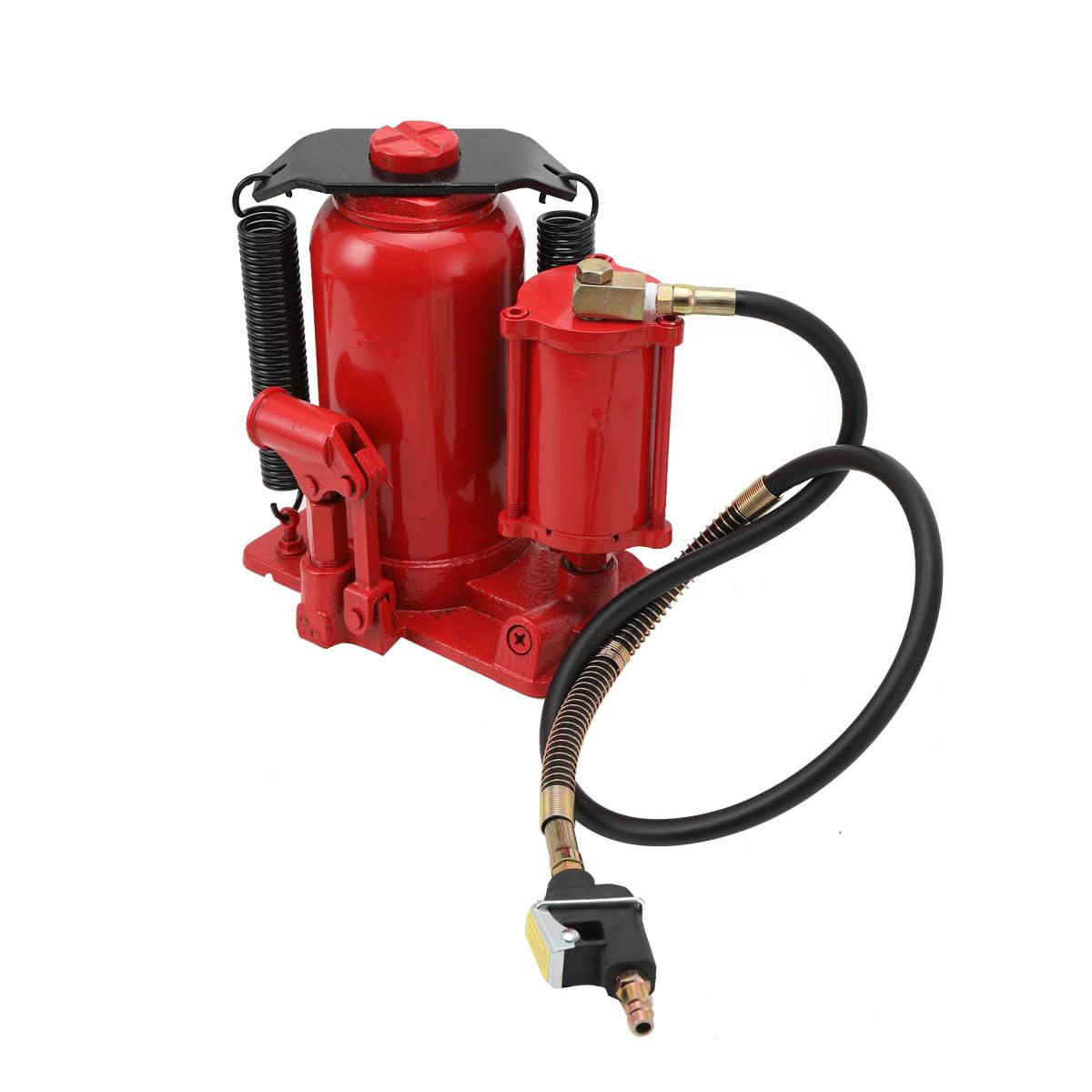 Cric per Auto 20T, Altezza 260-510 mm, Doppia Modalità Manuale/Pneumatica, Martinetto Idraulico Robusto, Cric Idraulico Compatto per Officine e Veicoli Pesanti