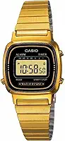 Relógio digital feminino LA670WGA-1D dourado retrô
