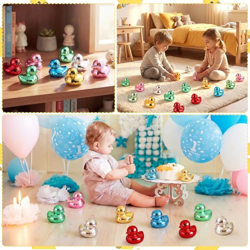 24 Figuras Mini Patos Metálicos de 2 Pulgadas Multicolor miniatura 6
