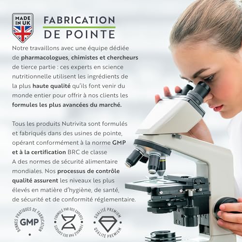 Complément santé pour les yeux − contient de la lutéine, zéaxanthine, du zinc, de l'extrait de myrtille et de la vitamine A et B12 – maintien d’une bonne vision − 90 gélules − Fabriqué par Nutravita – Image 8
