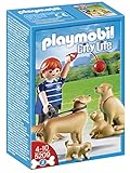 Juguete educativo PLAYMOBIL - Golden Retrievers con Cachorros, Set de Juego (5209)