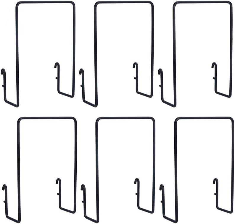 PH PandaHall 6pcs Gridwall Shelf Hooks Rack Hanging Shelf for Wire Grid, Wire Shelf Accessories Greeting Card Holder for Wall Magazine Holder for Exhibition Trade Show Office Retail, Black