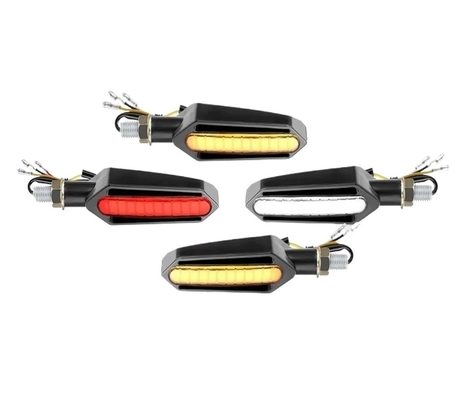 Fanale posteriore per moto Indicatore LED 10mm Moto Luci Per Ambra Anteriore Posteriore Lampeggiatore Fanale Posteriore Fanale Posteriore Bianco DRL Lampeggiatore Rosso