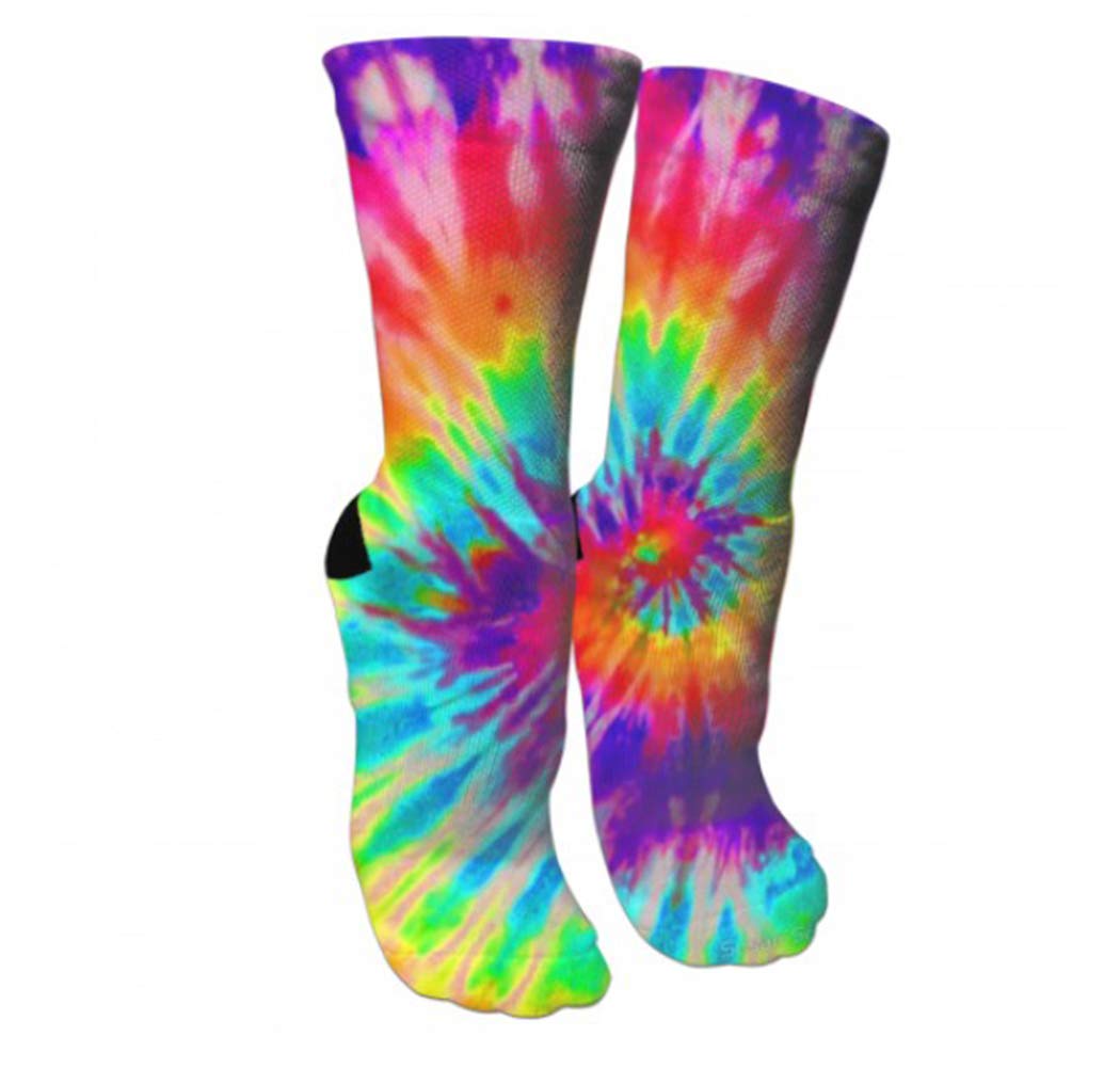 TMVFPYR Crazy Socks Tie Dye 3D Crew Socks