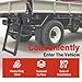 HECASA Truck Step 2-Rung Retractable Tailgate Ladder Heavy Duty Steel Black Powder Coated Truck Bed Ladder W/L-Shaped Bracket 27 Inch Truck & Trailer Accessories