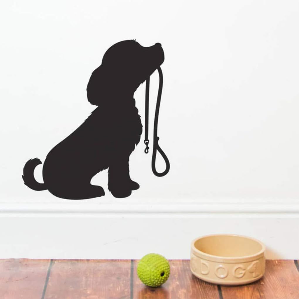 Cambia istantaneamente l'aspetto della stanza con gli adesivi murali adesivi per vetrine di negozi di animali in PVC, murali creativi con sagoma cane carino