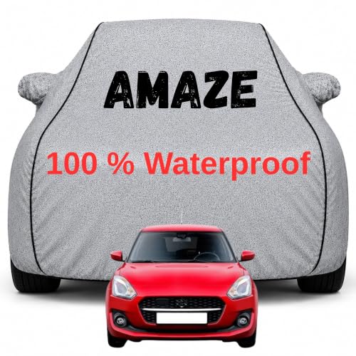Image of Durable Full Body Waterproof Amaze Car Cover | Premium Polyester Silver Cover | Custom Fit Vehicle Protection | UV Resistant, Dustproof, Scratch Resistant, Heat & Wind Protection