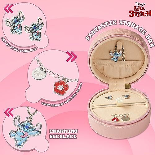 Disney Girls Friendship Necklace Earrings Bracelet Rings Sets - Stitch Gifts4
