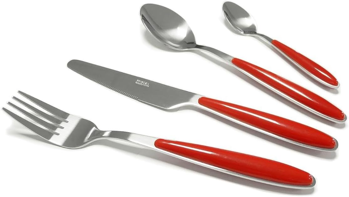 COLORFULL 20-Piece Stainless Steel Cutlery Set, 18/0-1.5 mm