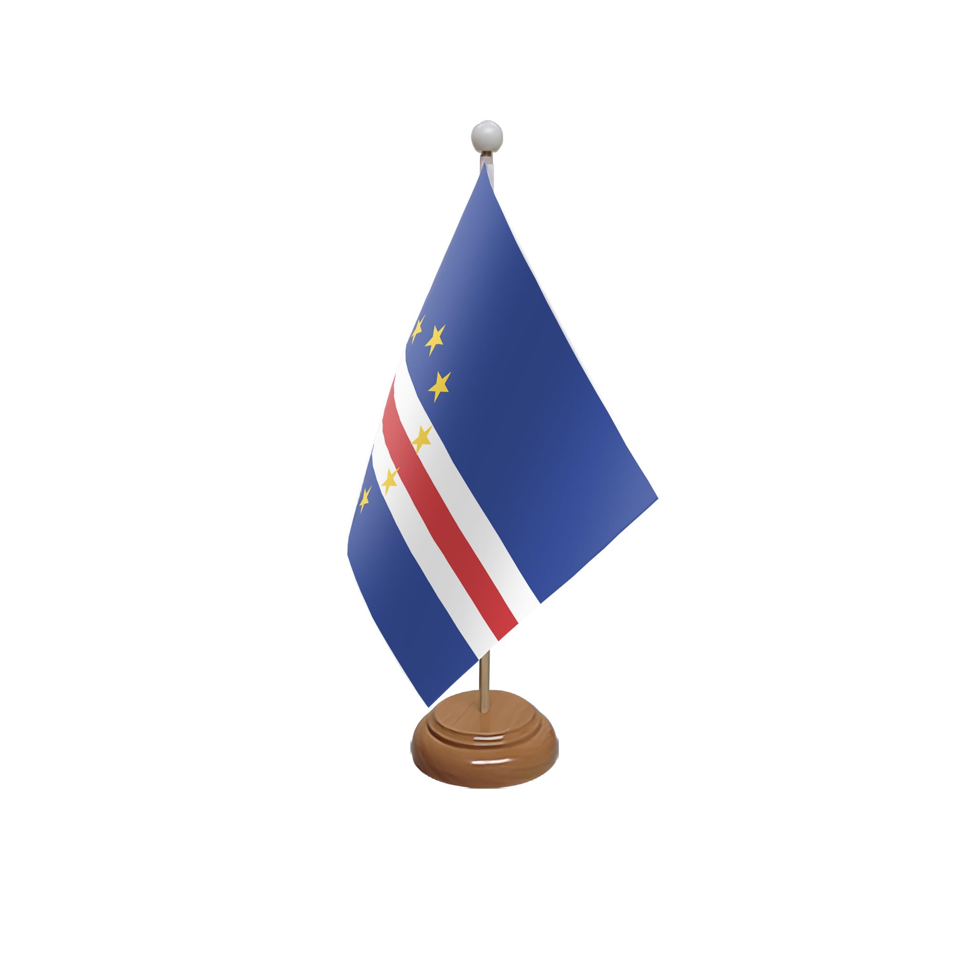 Flagtex Cape Verde Wooden Table Flag With Wooden Base โ image 1