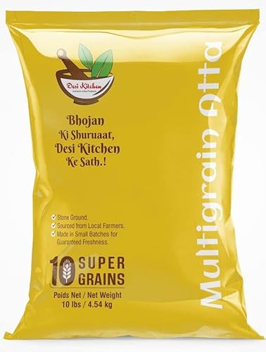 Desi Kitchen Multigrain (10 Super Grains) Wheat Flour (Chakki Atta) 10lbs