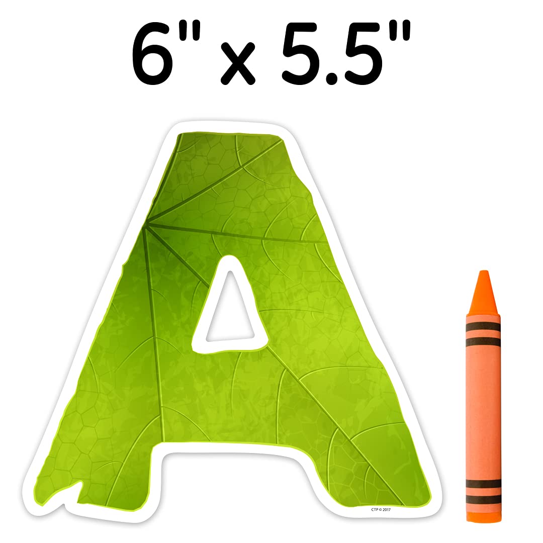 Creative Teaching Press Leaves Punch-Out Letters for Classroom - Essential Homeschool Supplies - Top Back To School Supplies (0300), Green Leaves - Image 3