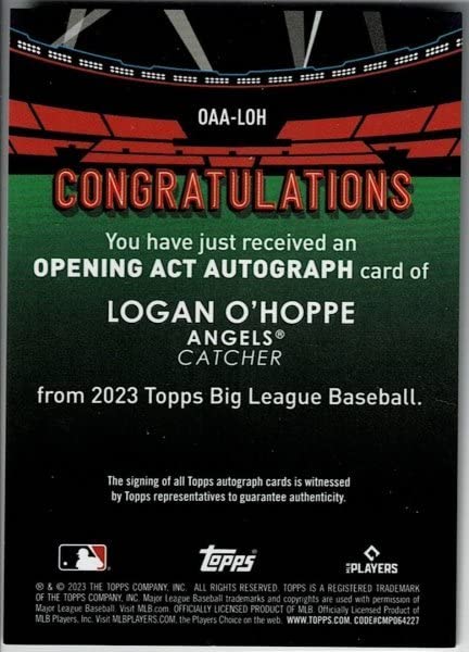 Amazon.co.jp: MLBローガン・オホッピー 23 Big League 直筆サイン