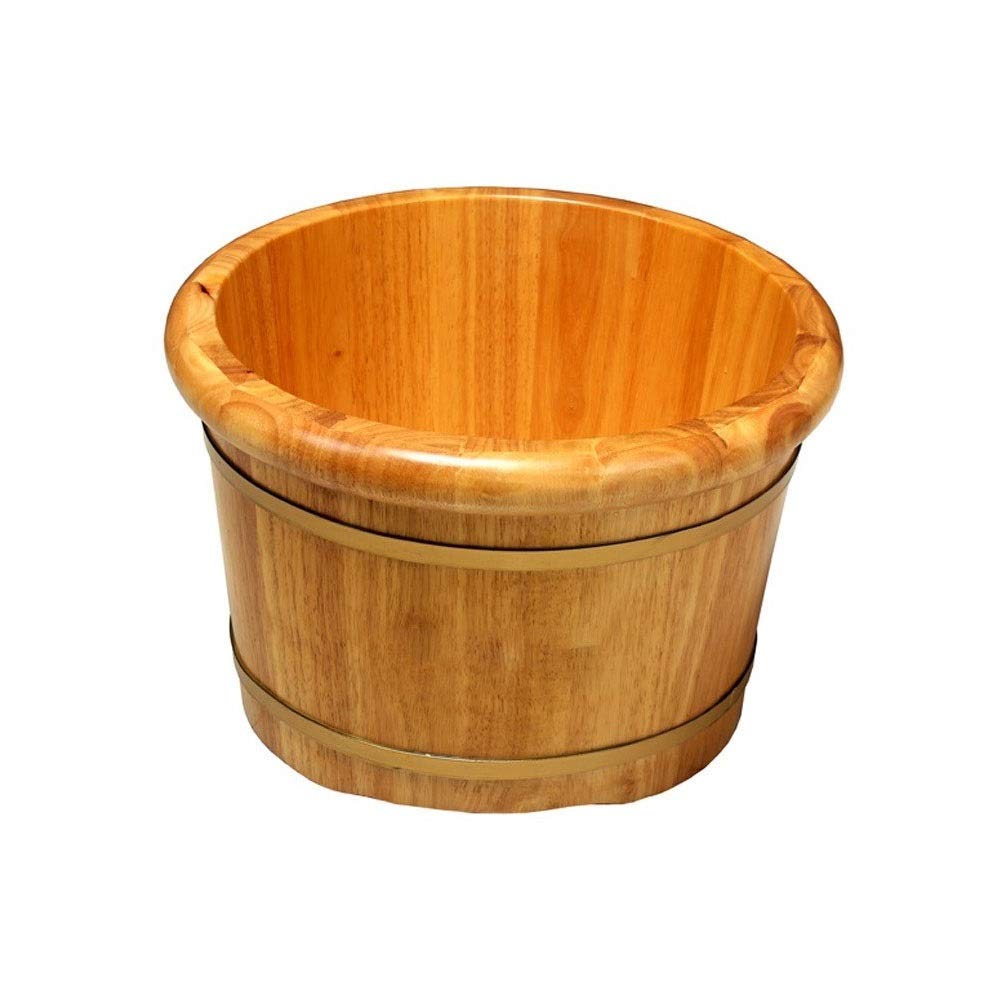 Wooden Foot Bath Bucket, Foot Soaking Bathtub, Foot Spa Bucket, Foot Bath Basin, Oak Solid Wood Foot Soaker Barrel Bucket Super Easy to Use Full Moon Es