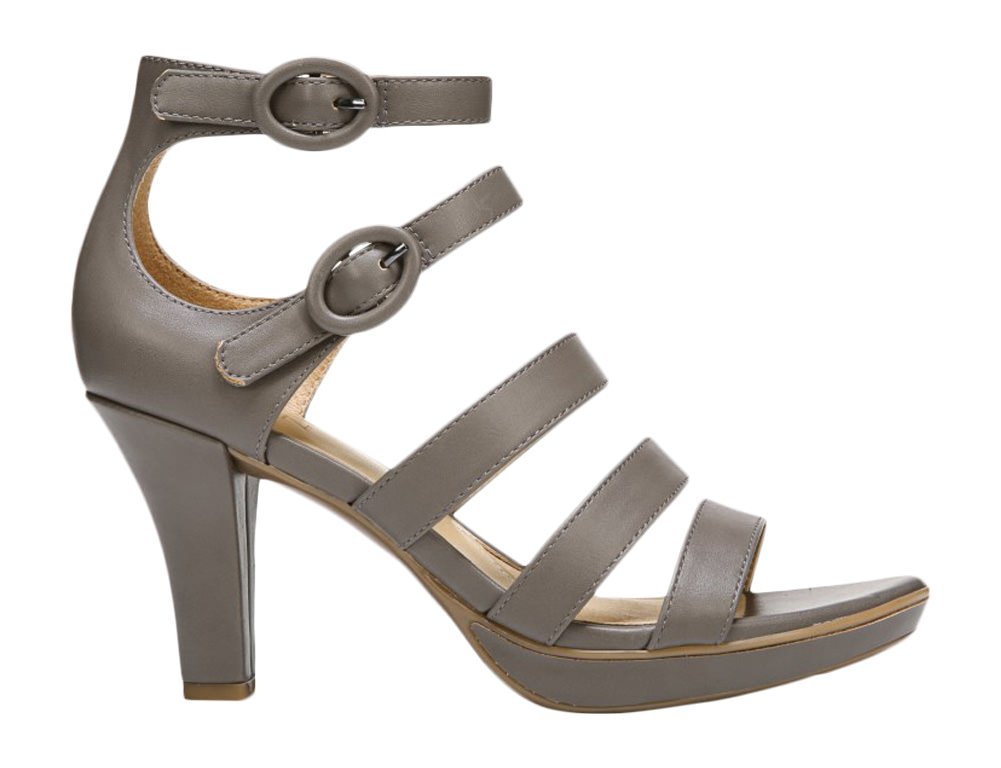 NaturalizerWomen's Dessie Strapped Platform Sandal, Grey.