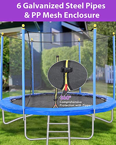 image for MaxKare 10 FT Trampoline with Enclosure-Outdoor Trampoline with Spring