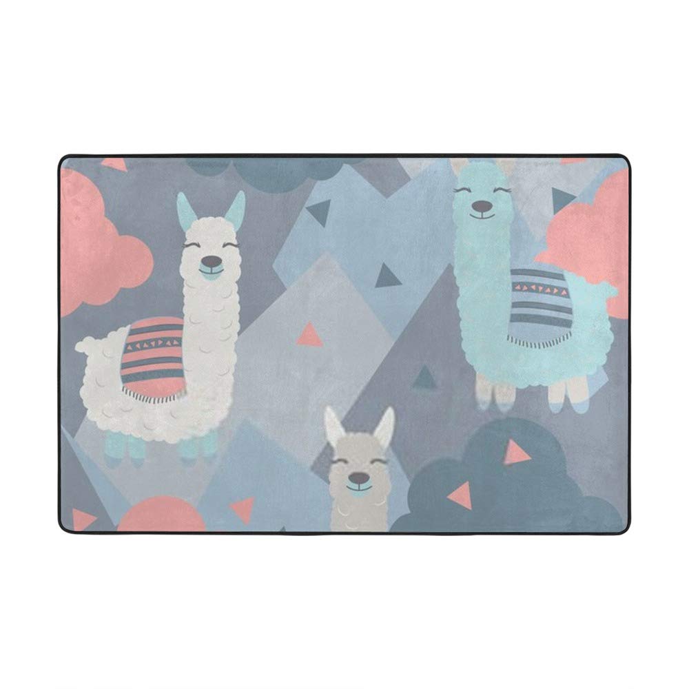 Tapis alpaga géométrique coloré Ruchen la douceur absolue du velours corail