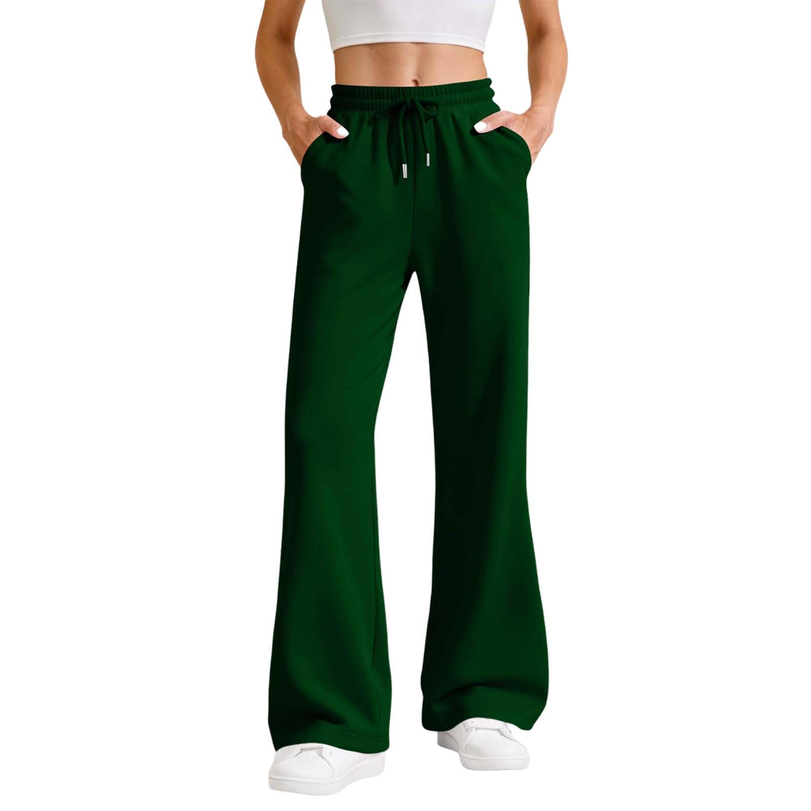 Women's Flared Lounge Pants with Pockets High Waisted Stretch Bootcut Yoga Sweatpants Comfy Pant 2026 Fashion