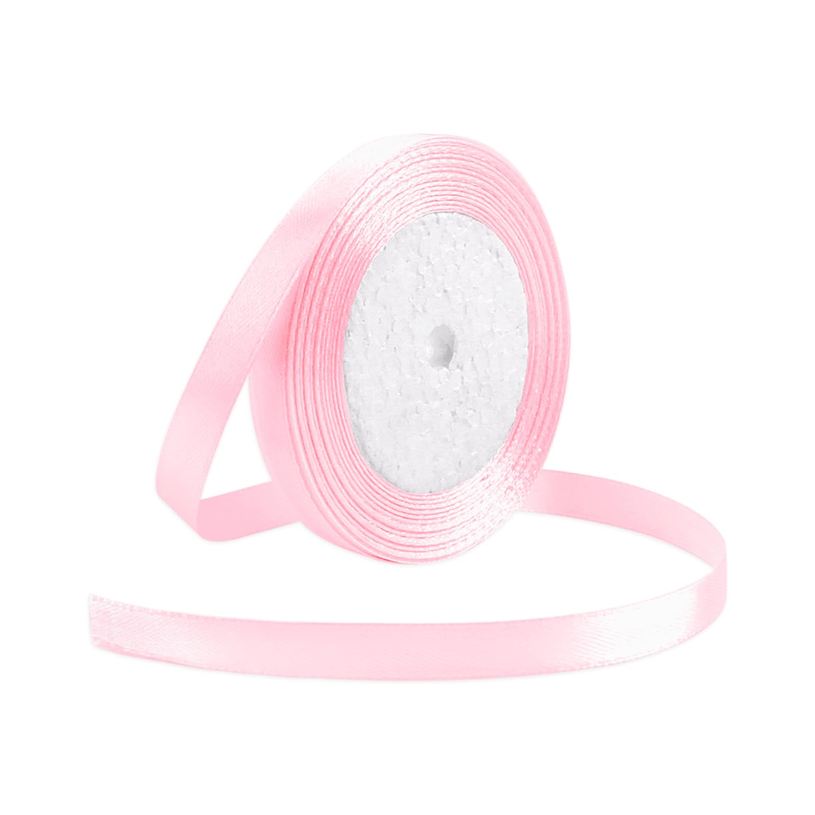 Newkita 25 Yard Satin Ribbon Roll, 3/8 Inch Fabric Ribbon for Craft Bows Rose Bouquet, Holiday Gift Wrapping, Party Decoration (Pink) - gift wrapping supplies | Mubboo
