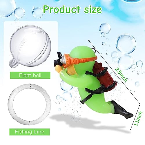 Image of Qpets 2 Pcs Aquarium Floating Cartoon Diver Night Glow Resin Aquarium Decorative Items Fish Tank Aquarium Accessories All, Floating On Water Aquarium Decorative Item Ornament For Fish Aquarium