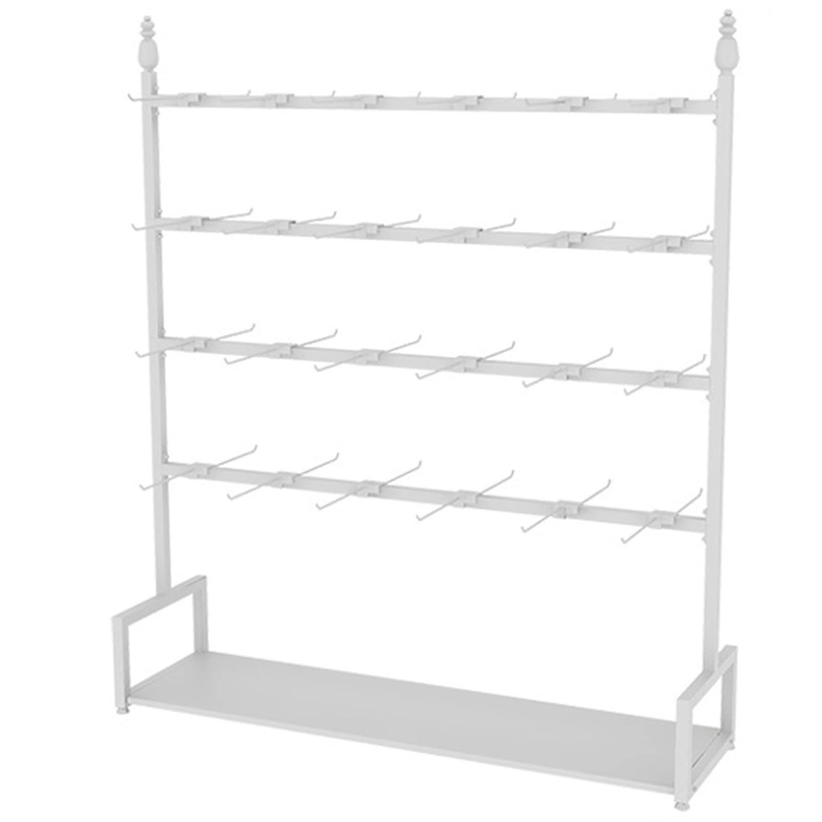HADECOLL Clothes Rack, Double Sided Garment Display Stand, Floor Hanger With Hooks, Storage Organizer For Accessories, Bedroom Closet Organization