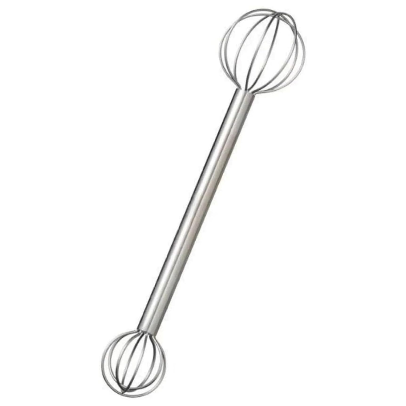 Ameble 7.87 Inch Stainless Steel Dual-Head Miso Muddler Whisk for Soup Sauce Batter Japanese Kitchen Gadget Stirring Tool