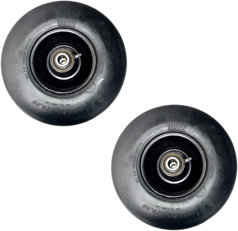 PROVENPART 2 Pack Front Solid Puncture Proof Tire Assembly Replaces Stander 72460026 No Flat 11x4x5