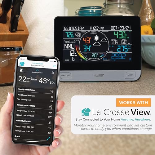 La Crosse Technology 328-69357-INT Wi-Fi Professional Weather Station, Black thumb #6