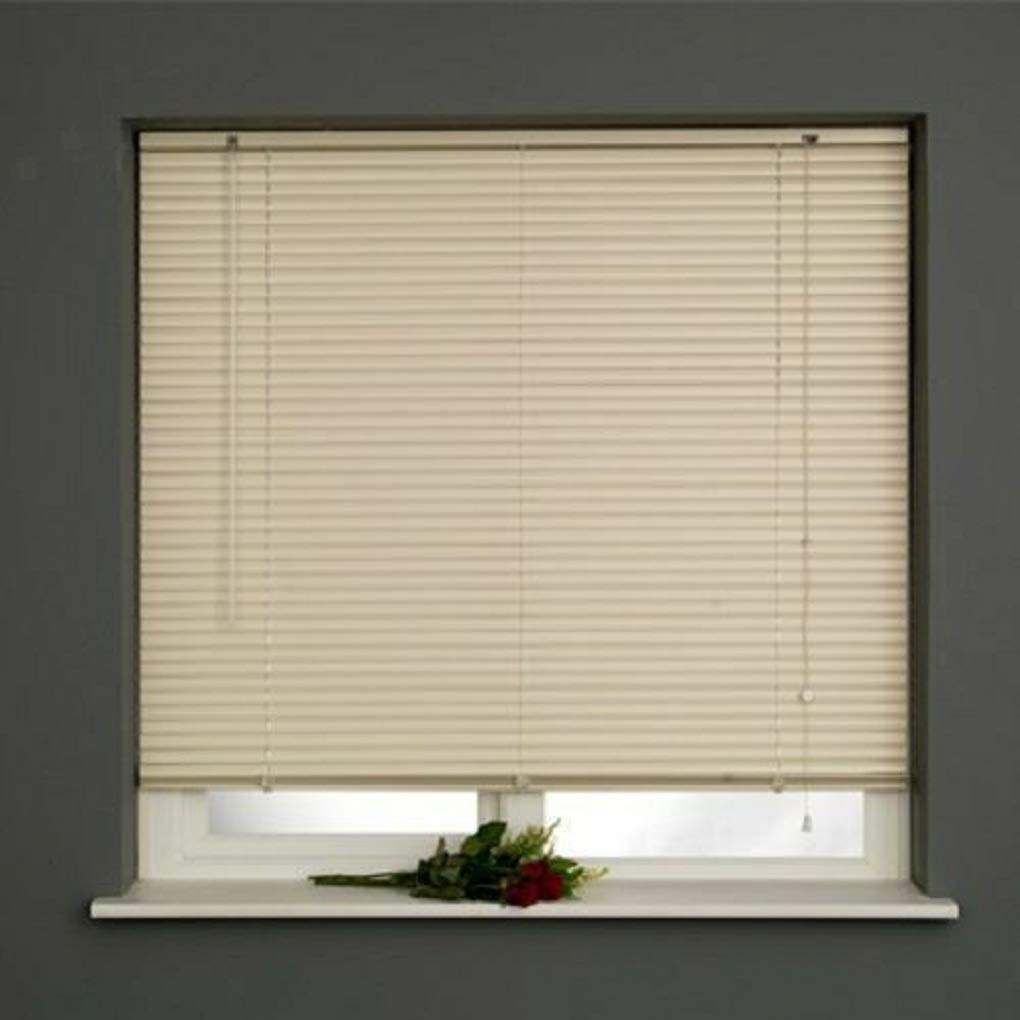 Optimal Products PVC Window Venetian Blinds Strong Trimmable Easy Fit Child Safe Home Office Blind Black Cream White Silver Teak And Natural (Cream/Ivory, 135 x 150 cm) — image 1