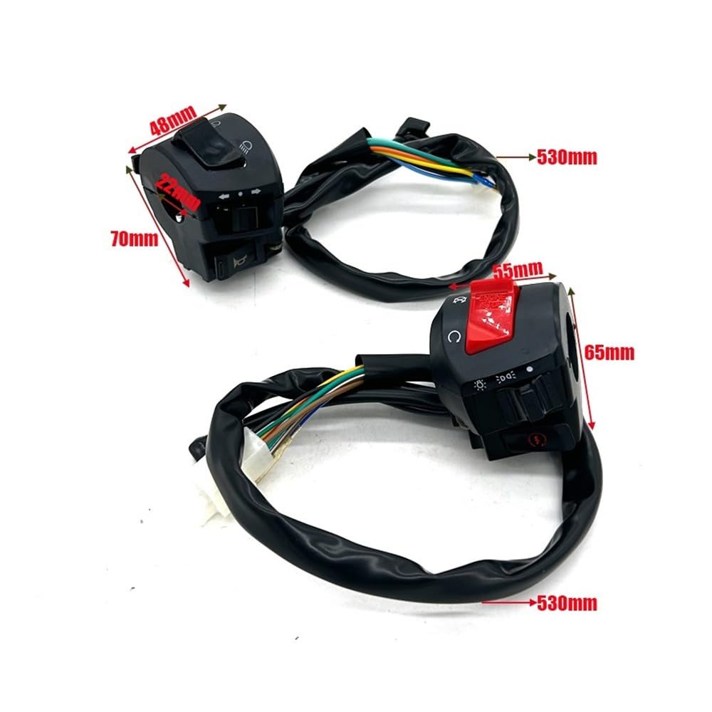 Pulsante interruttore manubri Interruttore Per Moto Da 7/8" 22 Mm, Manubrio, Clacson, Indicatori Di Direzione, Pulsanti Controllo Dei Fari Per Accessori CBR, Interruttori Avviamento