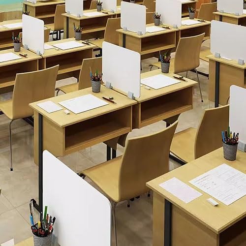 Divisore da scrivania per esami, scrivania per studenti, partito, ufficio, ordinato, Sn, tavolo multifunzione, protegge la vista, bianco, 60 x 40 cm