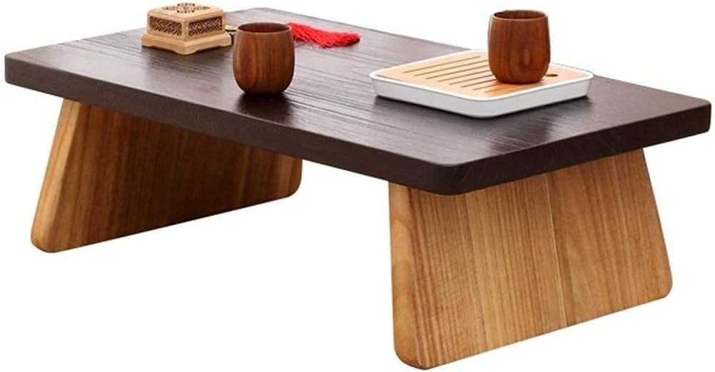Table Solid Wood Bay Window Tatami Floor Japanese-style Small Coffee And Low Tabl Modern And Simple Chinese School (Color : Walnut, Size : 70 * 45 * 30cm)