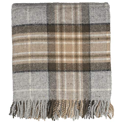 Prince Of Scots Highland Tartan Tweed 100% Pure New Wool Fluffy Throw (Mckellar) #TOP1