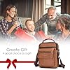 SPAHER Men Leather Handbags Shoulder Bags Messenger Business Bag Crossbody Satchel Sling Waterproof Travel Bag Daily Man Bag with Adjustable Shoulder Strap for Ipad 11 Inch Coffee Brown #5