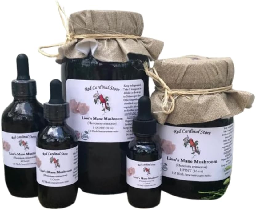 Lion's Mane Mushroom Tincture Herb Extract Double Extraction