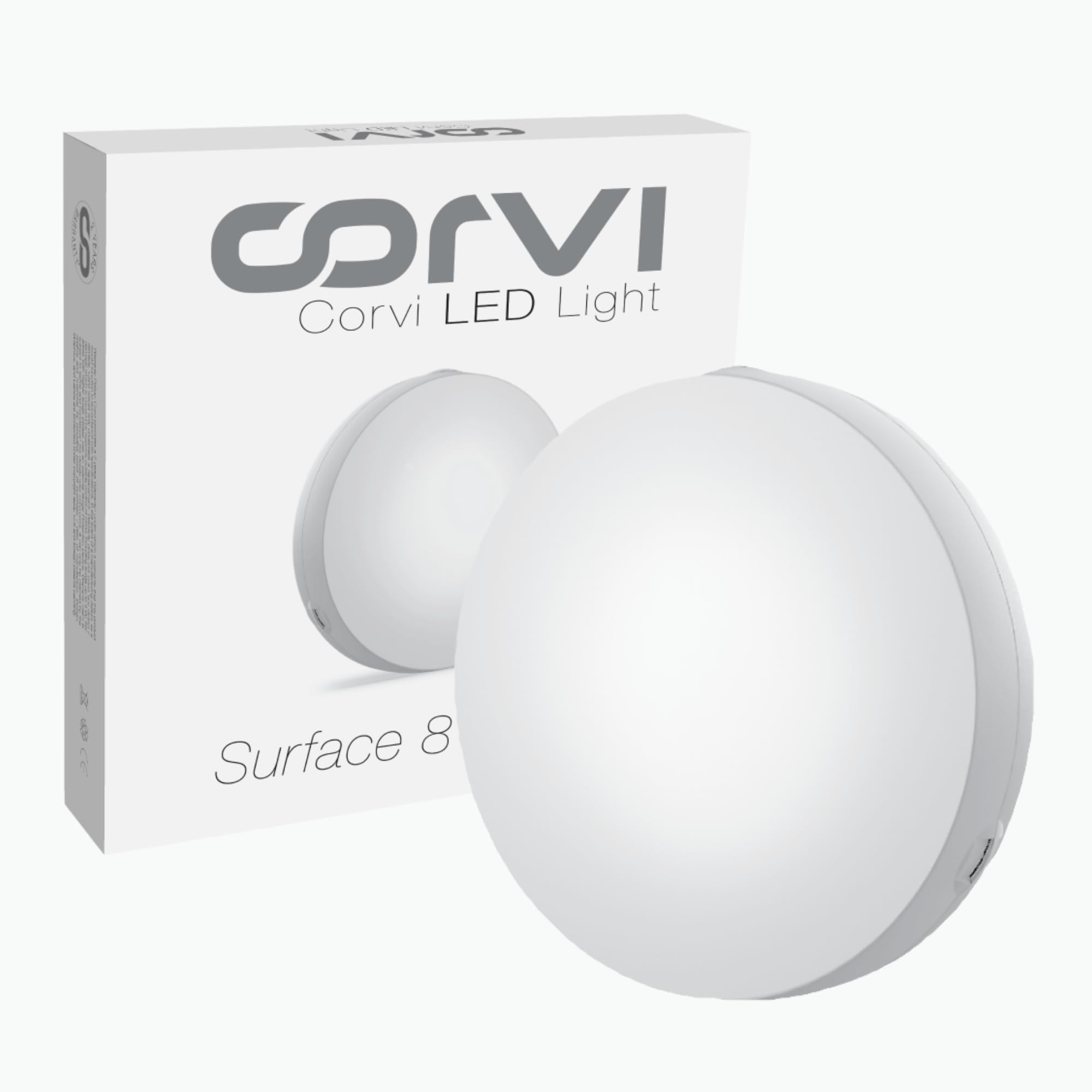 CORVI LED Surface 8 Ceiling Light | 28 Watts Illumination Using 20 Watts Power | Dimmable & Driverless | Backlit for Maximum Output | 3000K Warm White (Pack of 1)-image-21