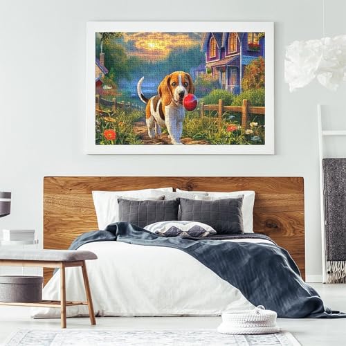 Rompecabezas de beagle de 1000 piezas para revivir la alegría del hogar 7
