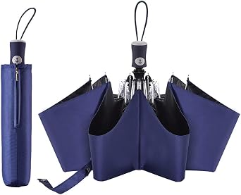 DBA FDJASGY Sun Umbrella Compact Folding Travel Umbrella Auto Open and Close for Windproof, Rainproof & 99.9% UV Protection Parasol with Black Anti-UV Coating
