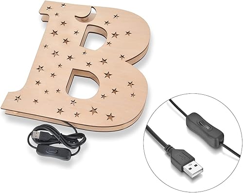 Miniatura 4 de Decoración personalizada, luz nocturna LED de marquesina, luces de pared grabadas de madera con luna y estrellas, para dormitorio, Navidad, boda, el