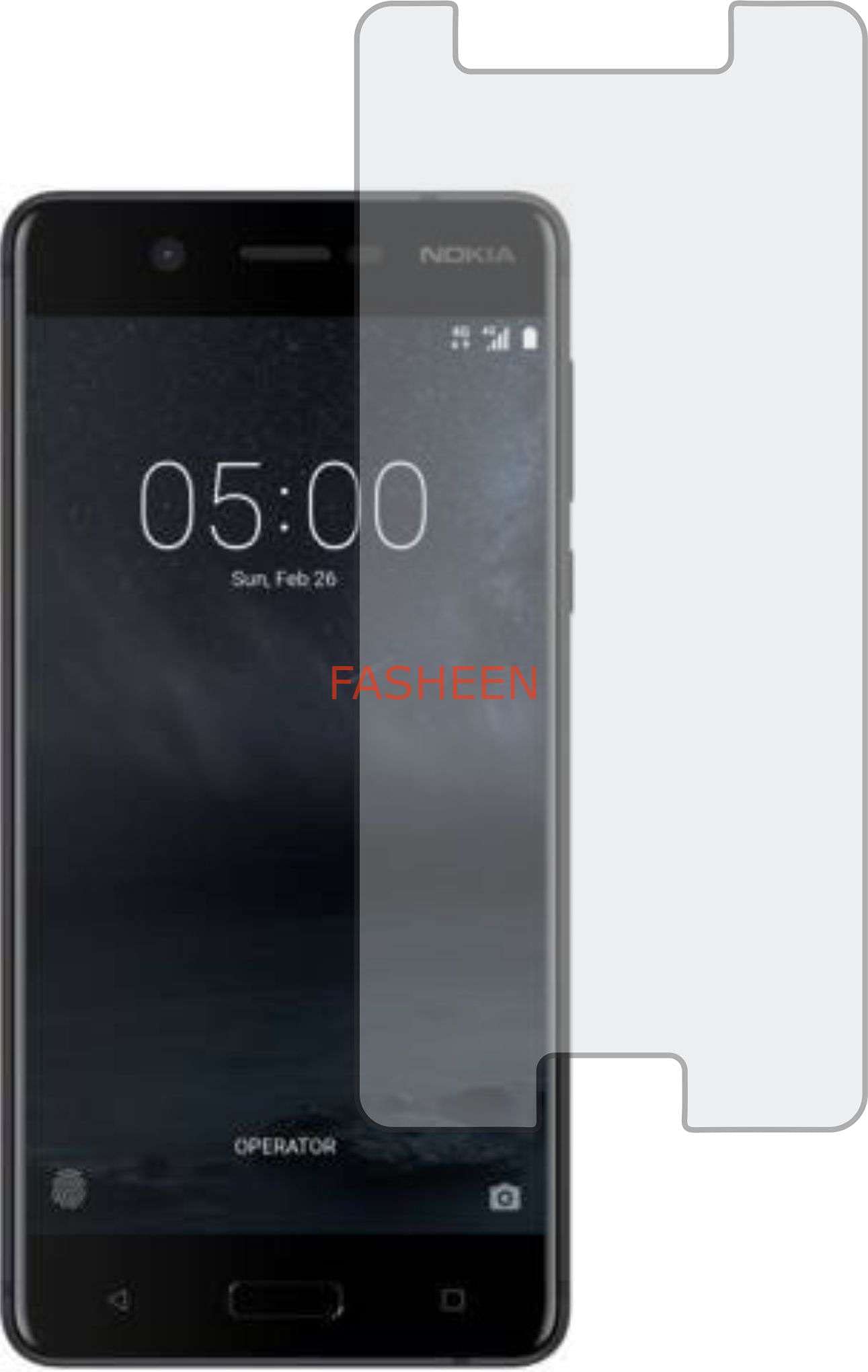 FASHEEN Screen Guard, Flexible, Shatterproof 9H Nano Fiber, Not a Tempered Glass, Not Edge to Edge, Hammerproof Impossible ScreenGuard for NOKIA TA-1053 (NOKIA 5)