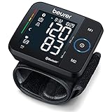 Beurer BC54 Wrist Blood Pressure Monitor with Bluetooth, Irregular Heartbeat Detector, Risk Indicator, Accurate Large Display, and Travel Case, Wrist Cuff up to 120 Memory Sets
