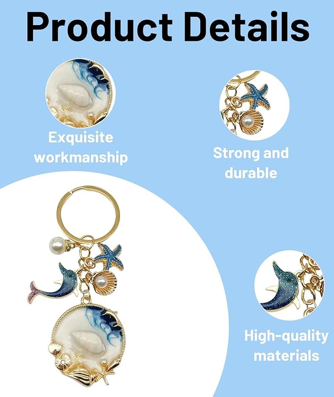 Image of 6 PCS Aesthetic Keychain, Cute Butterfly Bag Charms for Girls, Alloy Metal Key Chain Set with Six Pieces